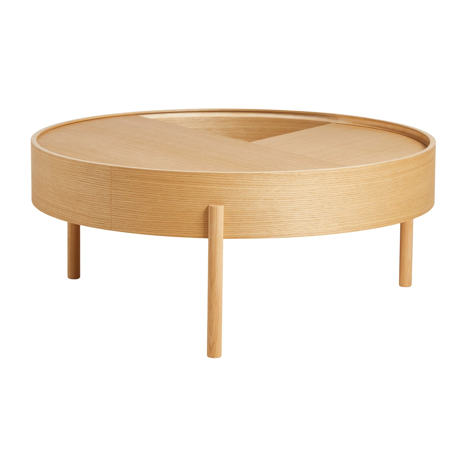 Table basse Arc Ø89 cm, Chêne huilé Woud