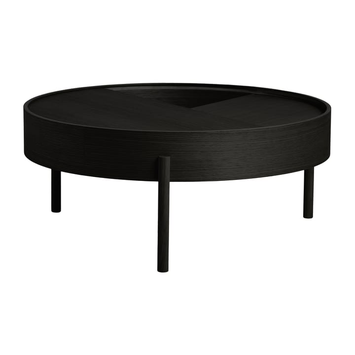 Table basse Arc Ø89 cm - Frêne teinté noir - Woud