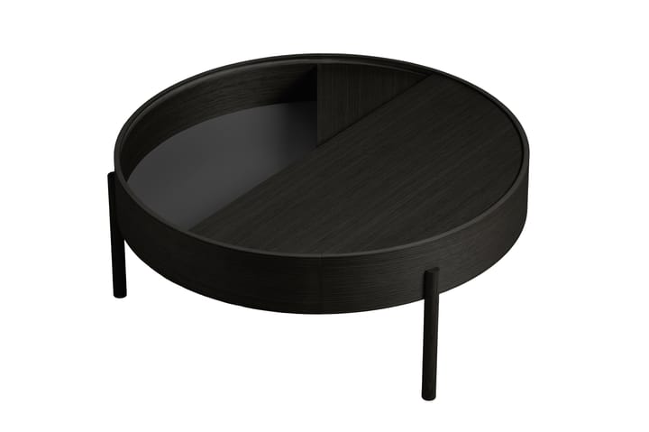 Table basse Arc Ø89 cm - Frêne teinté noir - Woud