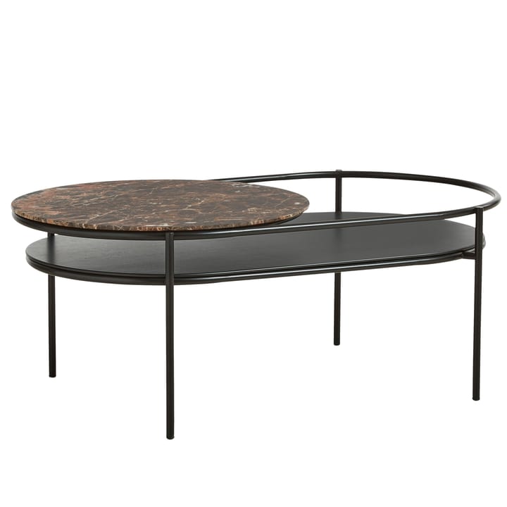Table basse Verde, Marbre brun Woud