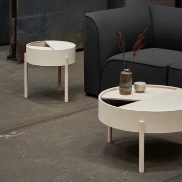 Table d’appoint Arc - frêne pigmenté blanc - Woud