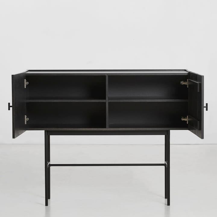 Table d'appoint Array, 120 cm, chêne peint noir Woud