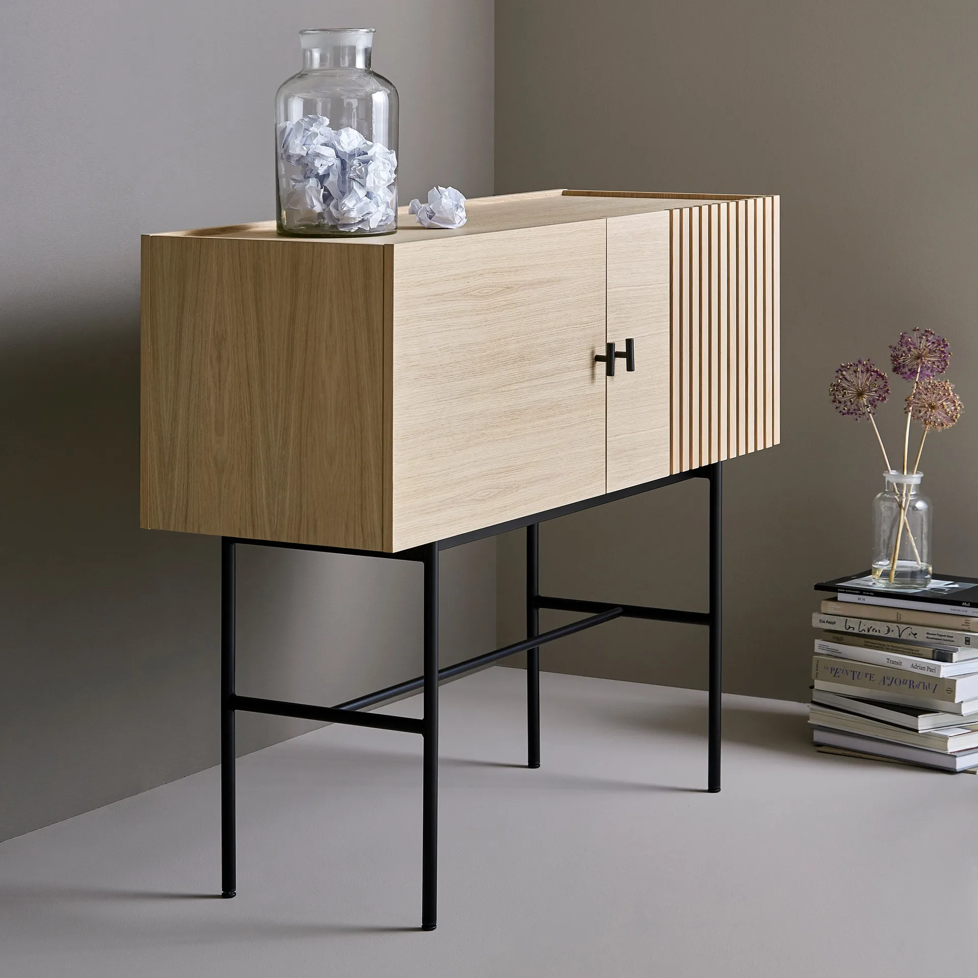 Table d'appoint Array, 120 cm, chêne pigmenté blanc Woud