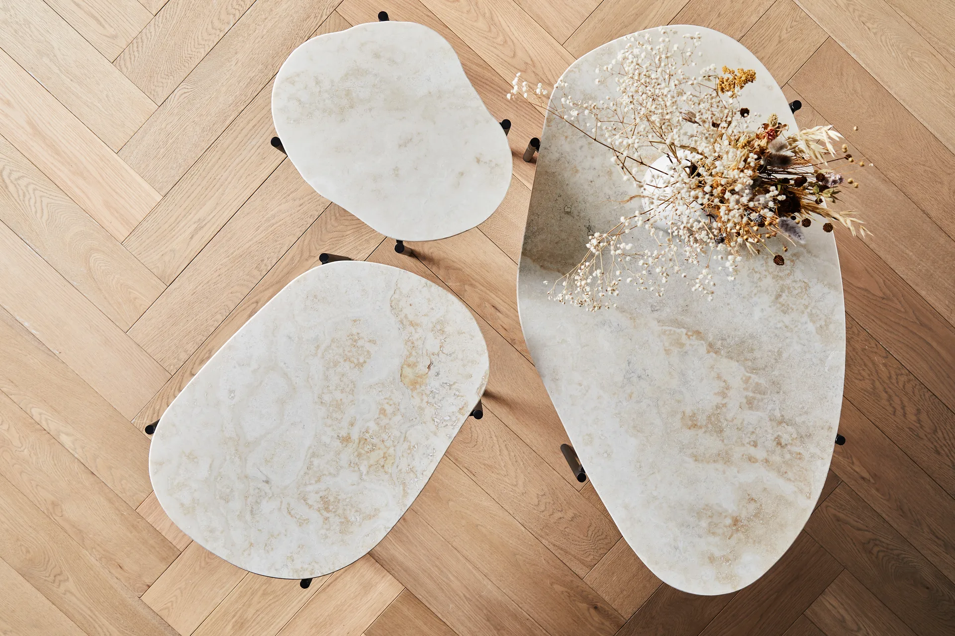 Table d'appoint La Terra, medium, Ivoire Woud