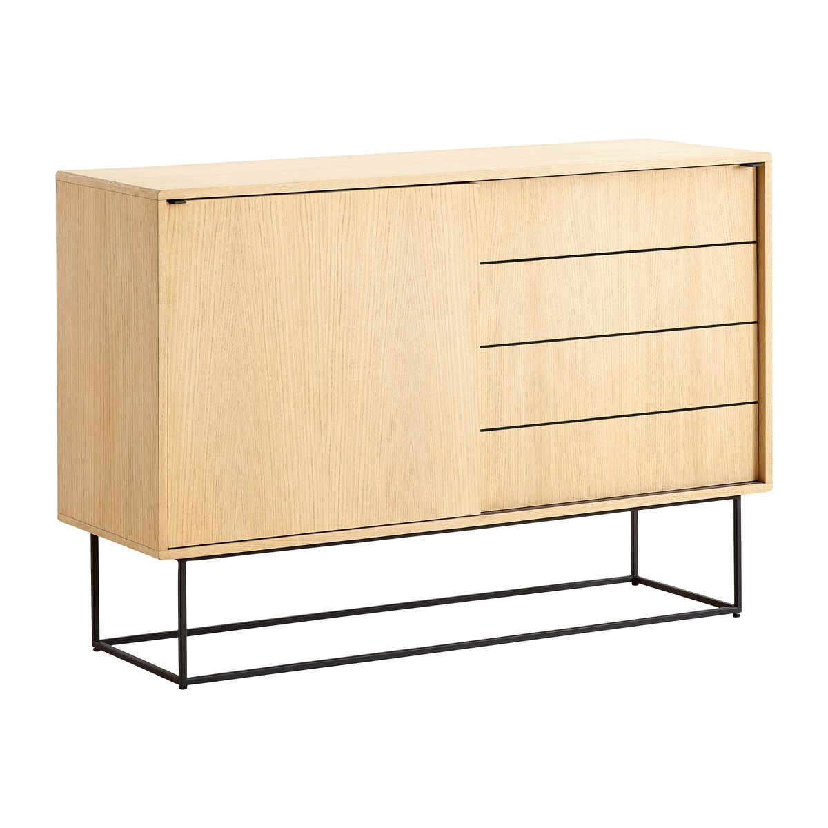 Woud Table d'appoint Virka, hauteur 120 cm Chêne | Design Scandinave | Commodes & buffets | Beige