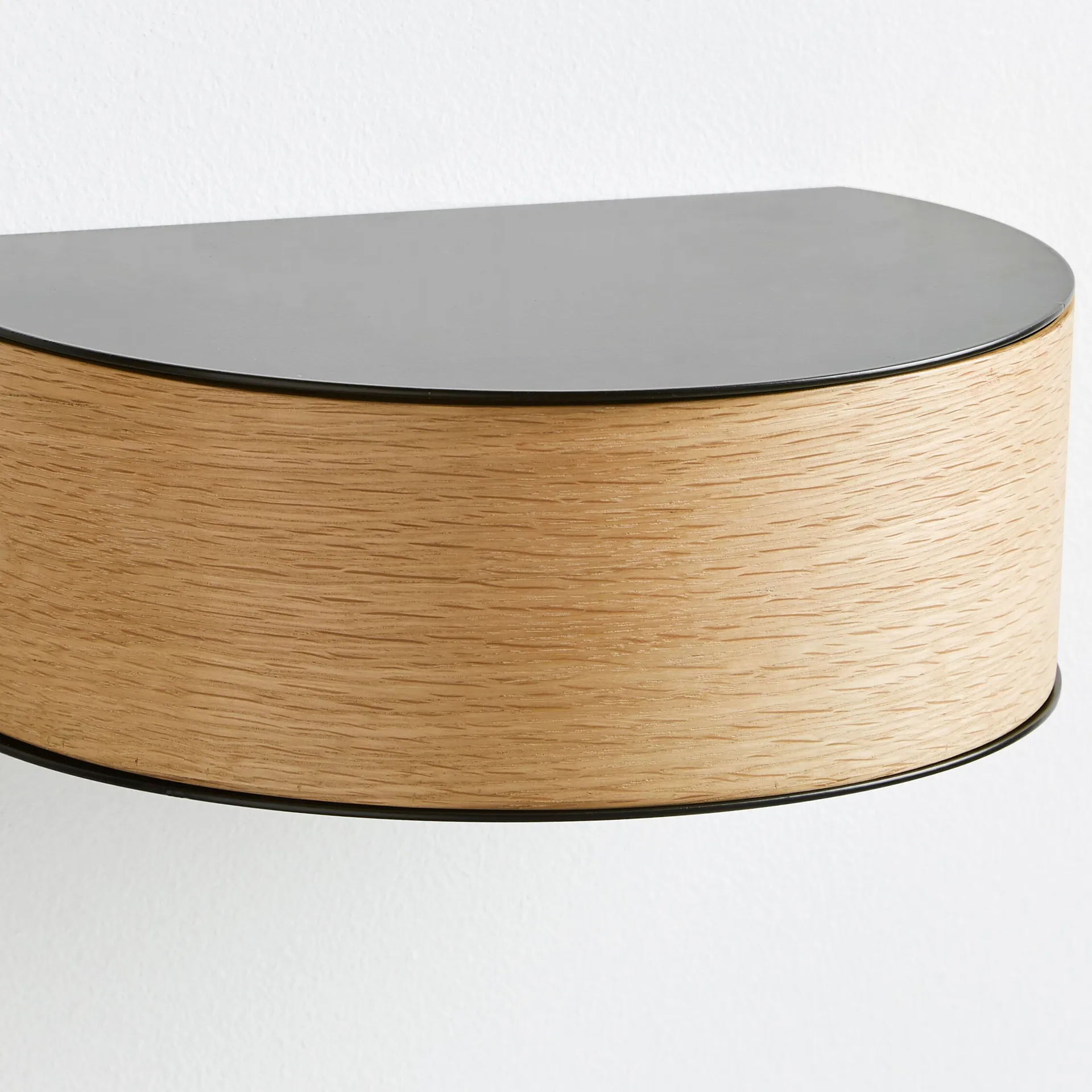 Tablette Wallie, noir, chêne Woud