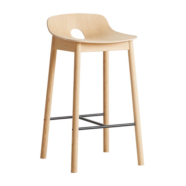 Tabouret de bar Mono 65 cm - Chêne pigmenté blanc - Woud