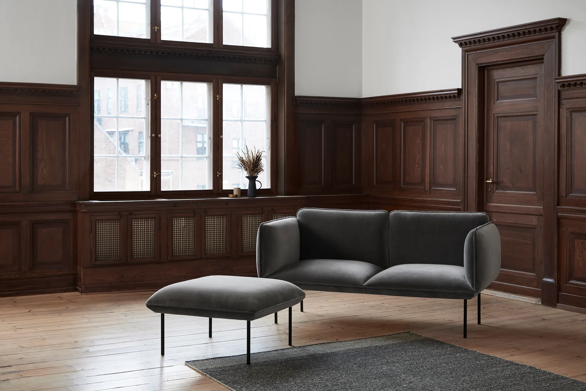 Tapis Rombo gris, 170x240 cm Woud