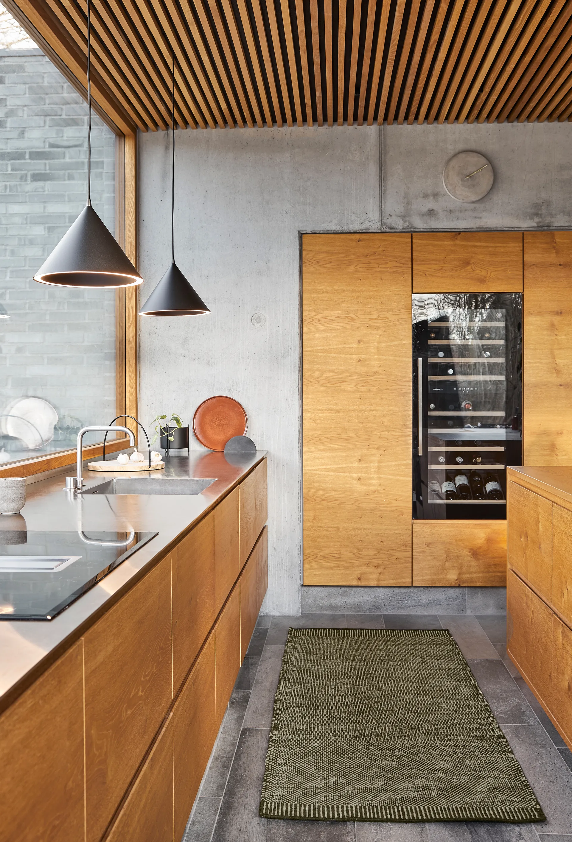 Tapis Rombo vert mousse, 75x200 cm Woud