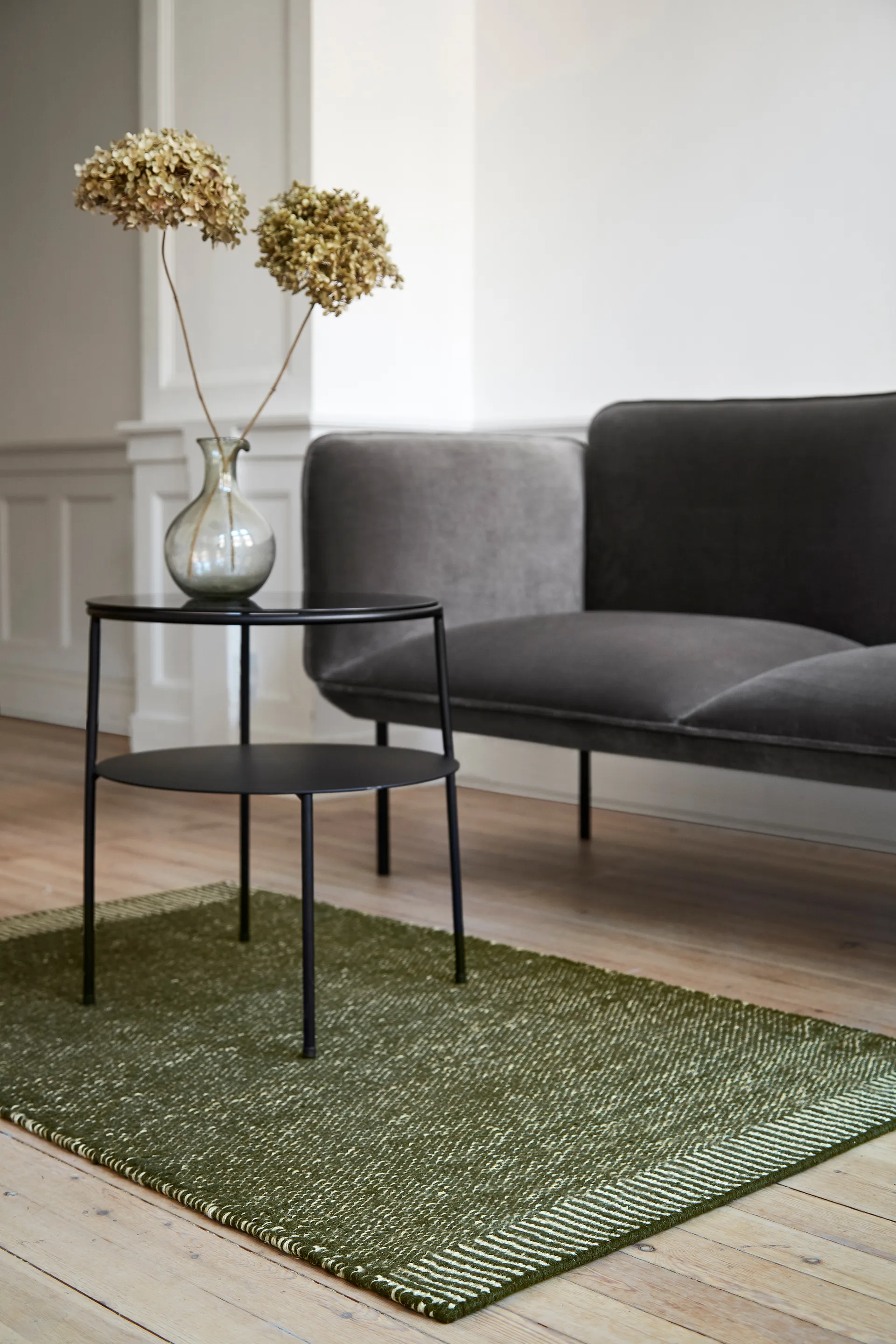 Tapis Rombo vert mousse, 90x140 cm Woud