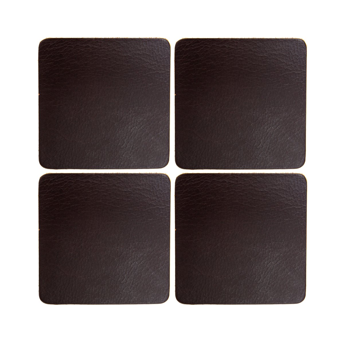 Xapron Dessous de Verre Cuba Lot de 4 Brown | Design Scandinave | Dessous de verre | Marron