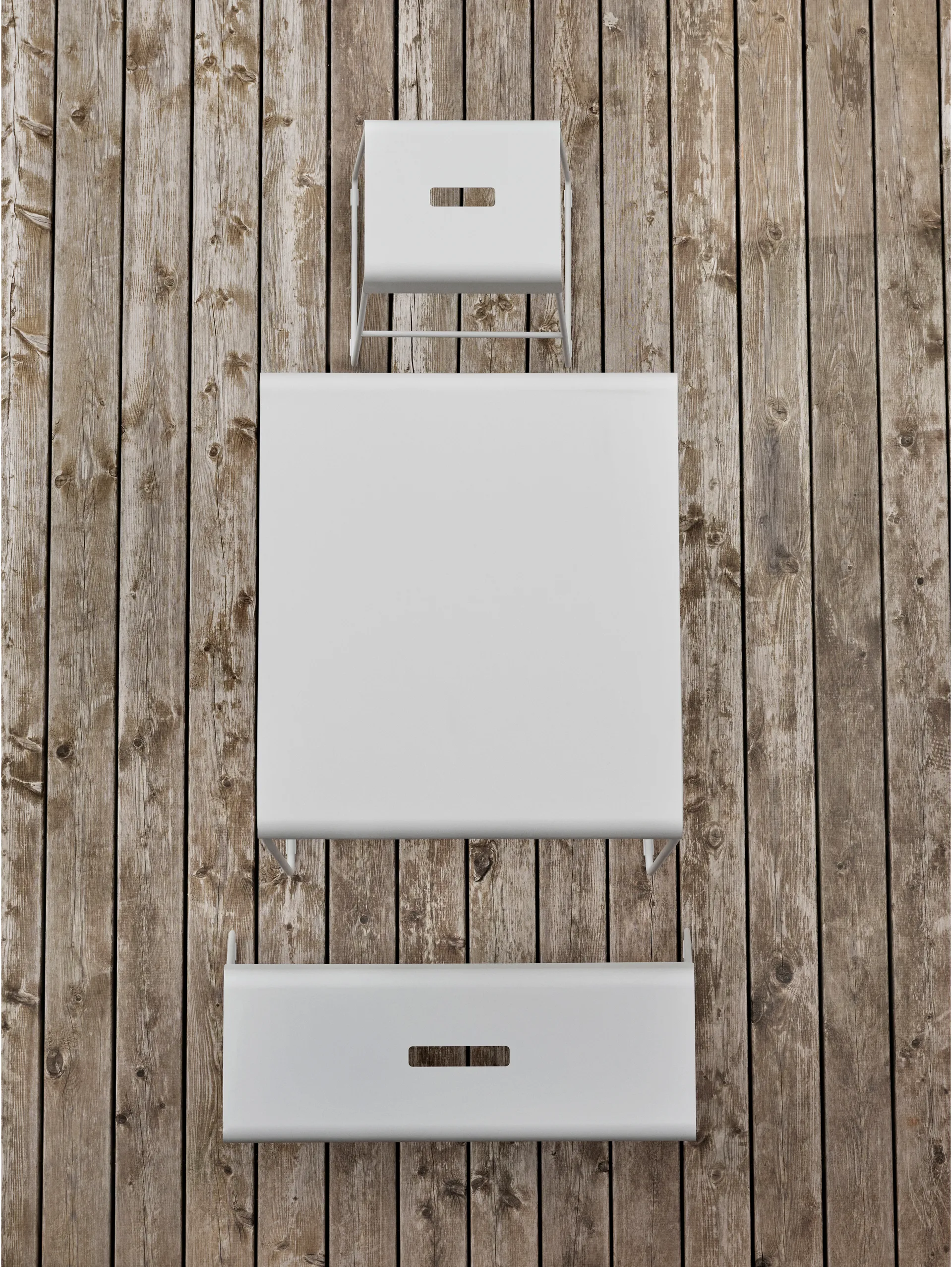 Banc avec étagère A-bench outdoor 45 cm, Soft Grey Zone Denmark