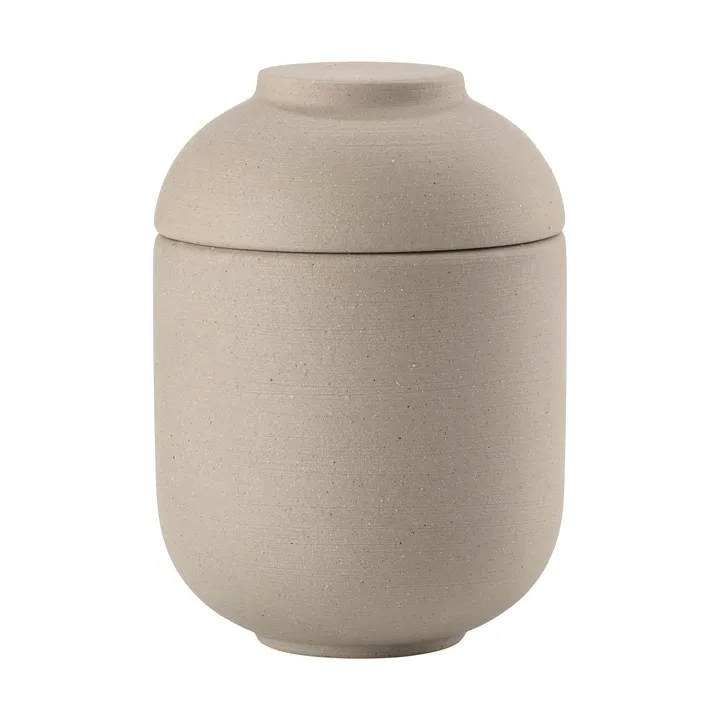 Bocal avec couvercle Sensu Ø6,5x9 cm - Taupe - Zone Denmark