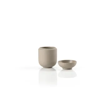 Bocal avec couvercle Sensu Ø6,5x9 cm - Taupe - Zone Denmark