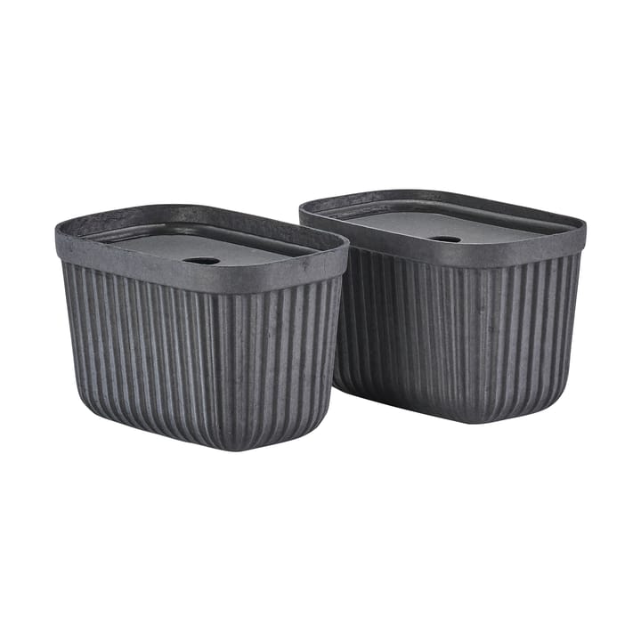 Boîte de rangement Pulp 15x23 cm, lot de 2 - Black - Zone Denmark