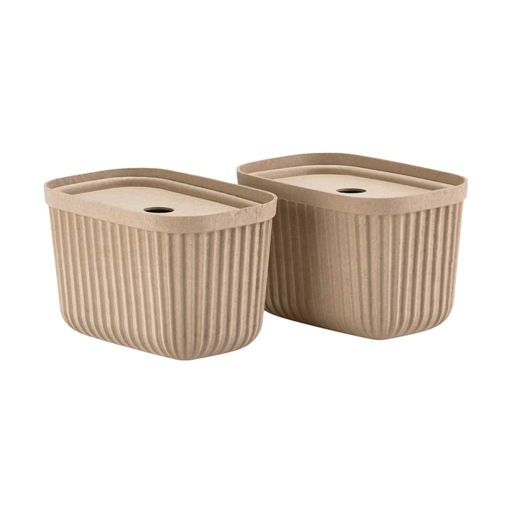 Boîte de rangement Pulp 15x23 cm, lot de 2, Natural Brown Zone Denmark