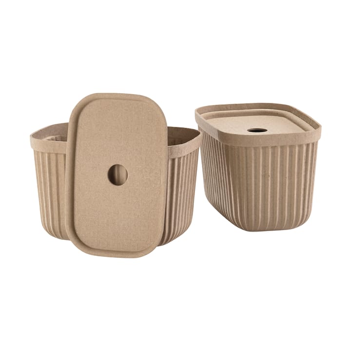 Boîte de rangement Pulp 15x23 cm, lot de 2, Natural Brown Zone Denmark