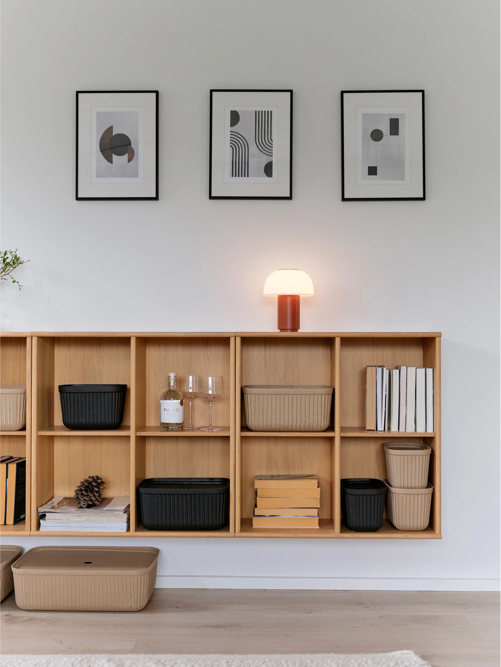 Boîte de rangement Pulp 23x32 cm, lot de 2, Black Zone Denmark