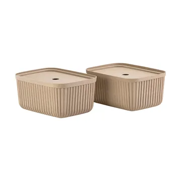Boîte de rangement Pulp 23x32 cm, lot de 2 - Natural Brown - Zone Denmark