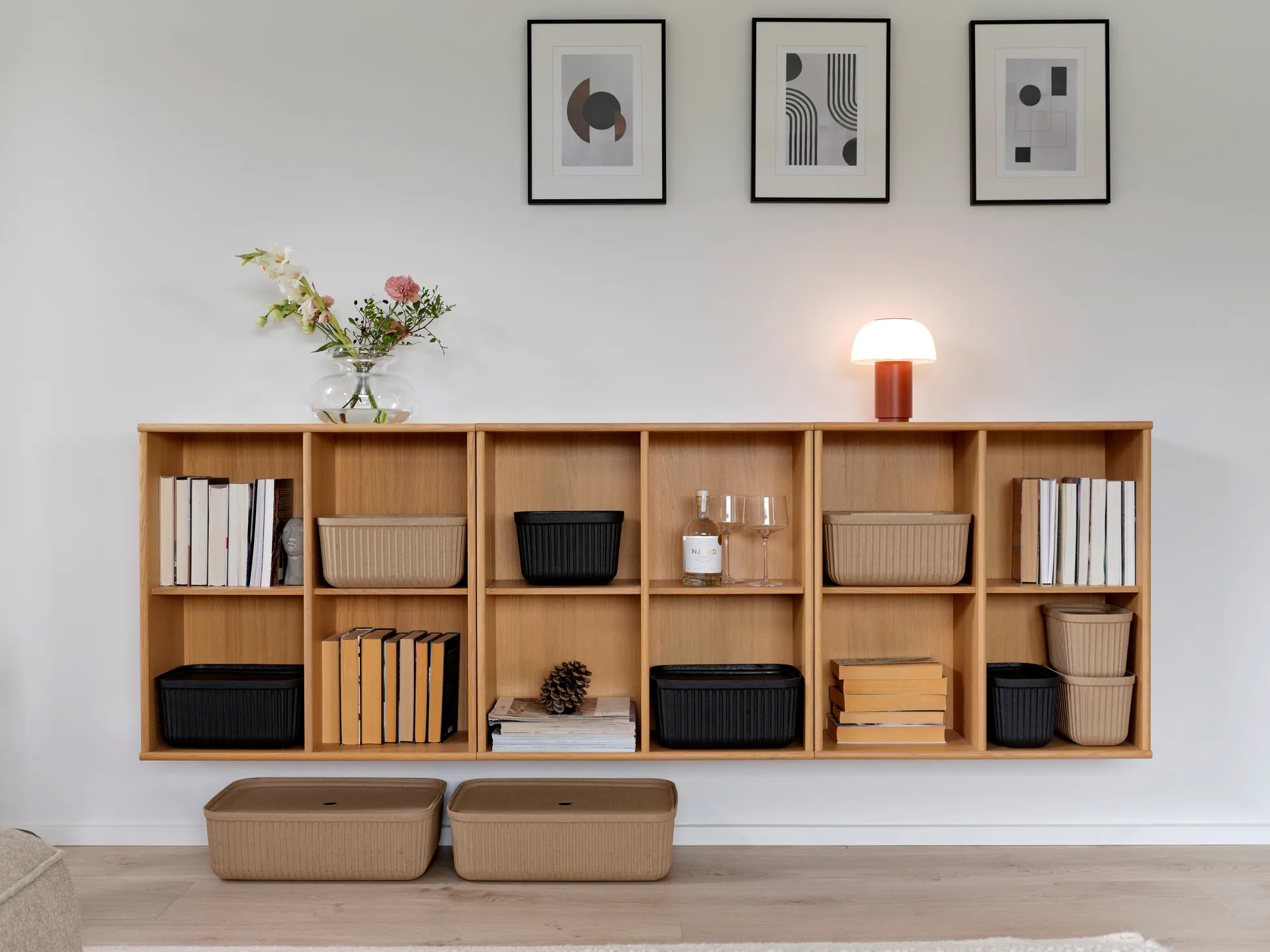 Boîte de rangement Pulp 32x48 cm, lot de 2, Natural Brown Zone Denmark