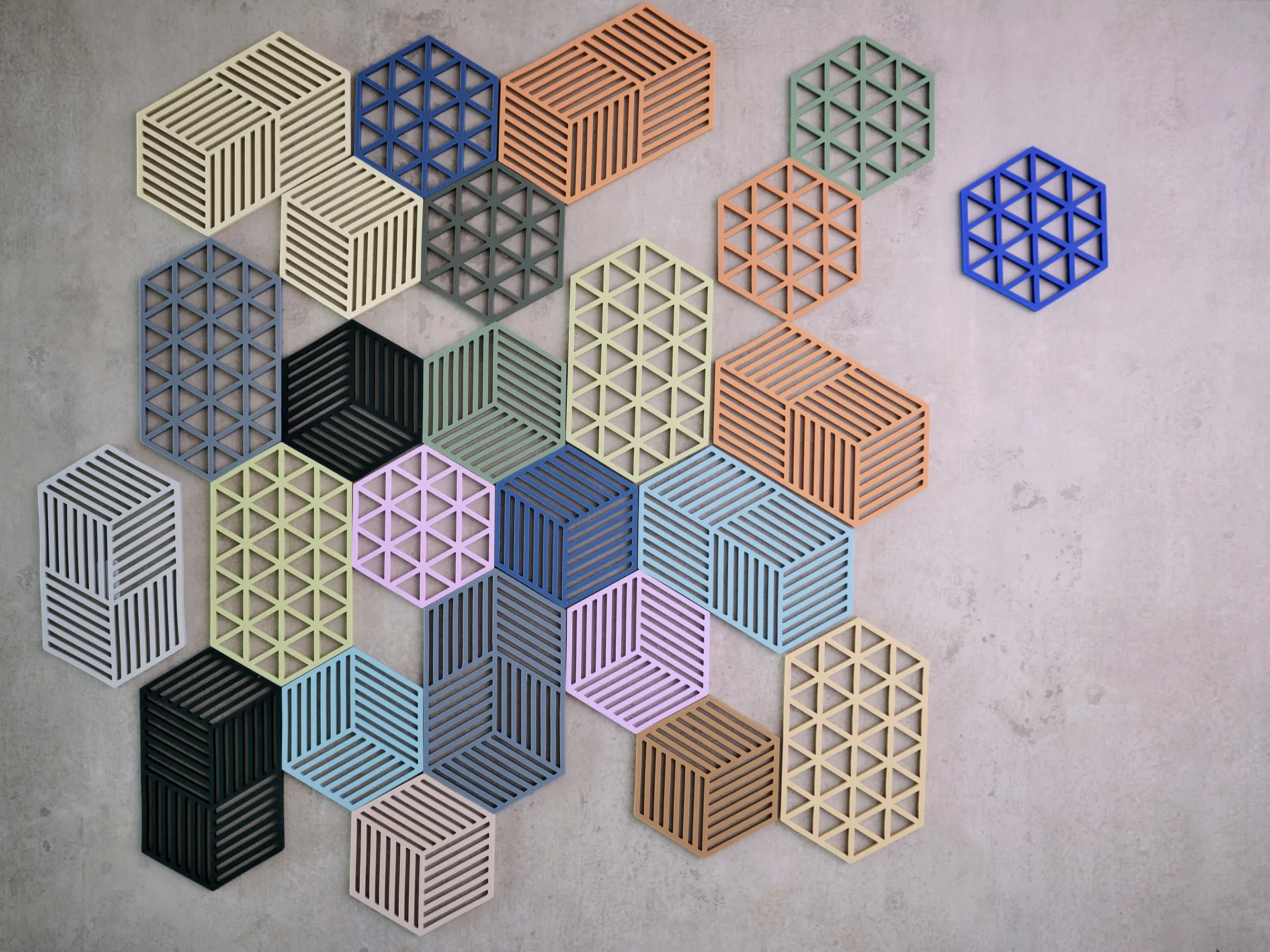 Dessous de plat Hexagon grand, Fog blue Zone Denmark