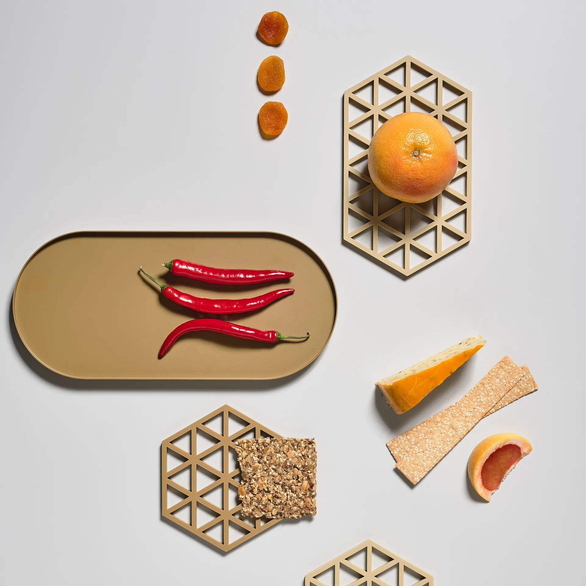 Dessous de plat Triangles 14x24 cm, Warm sand Zone Denmark