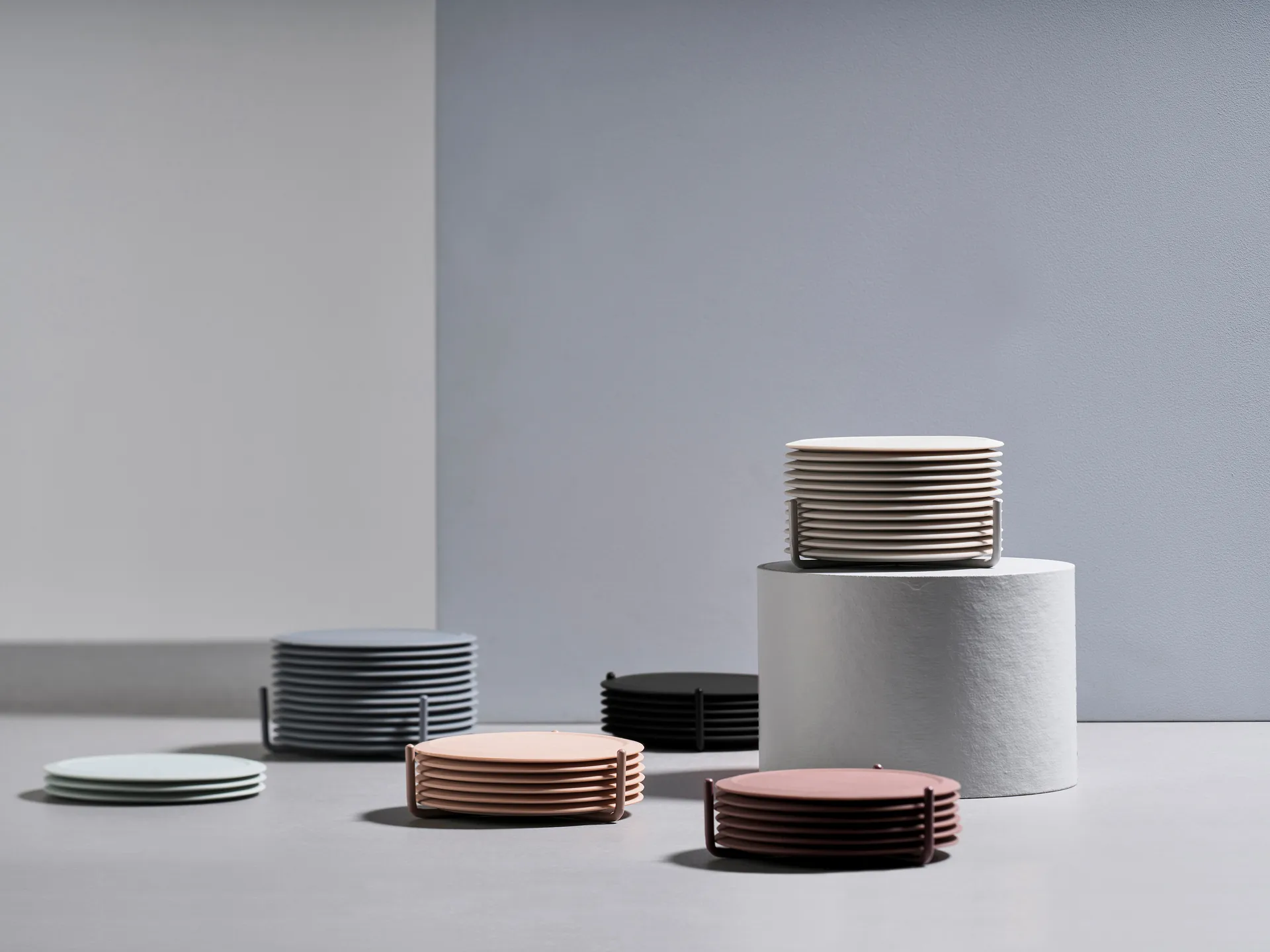 Dessous de verre avec support Singles, lot de 6, Warm grey Zone Denmark