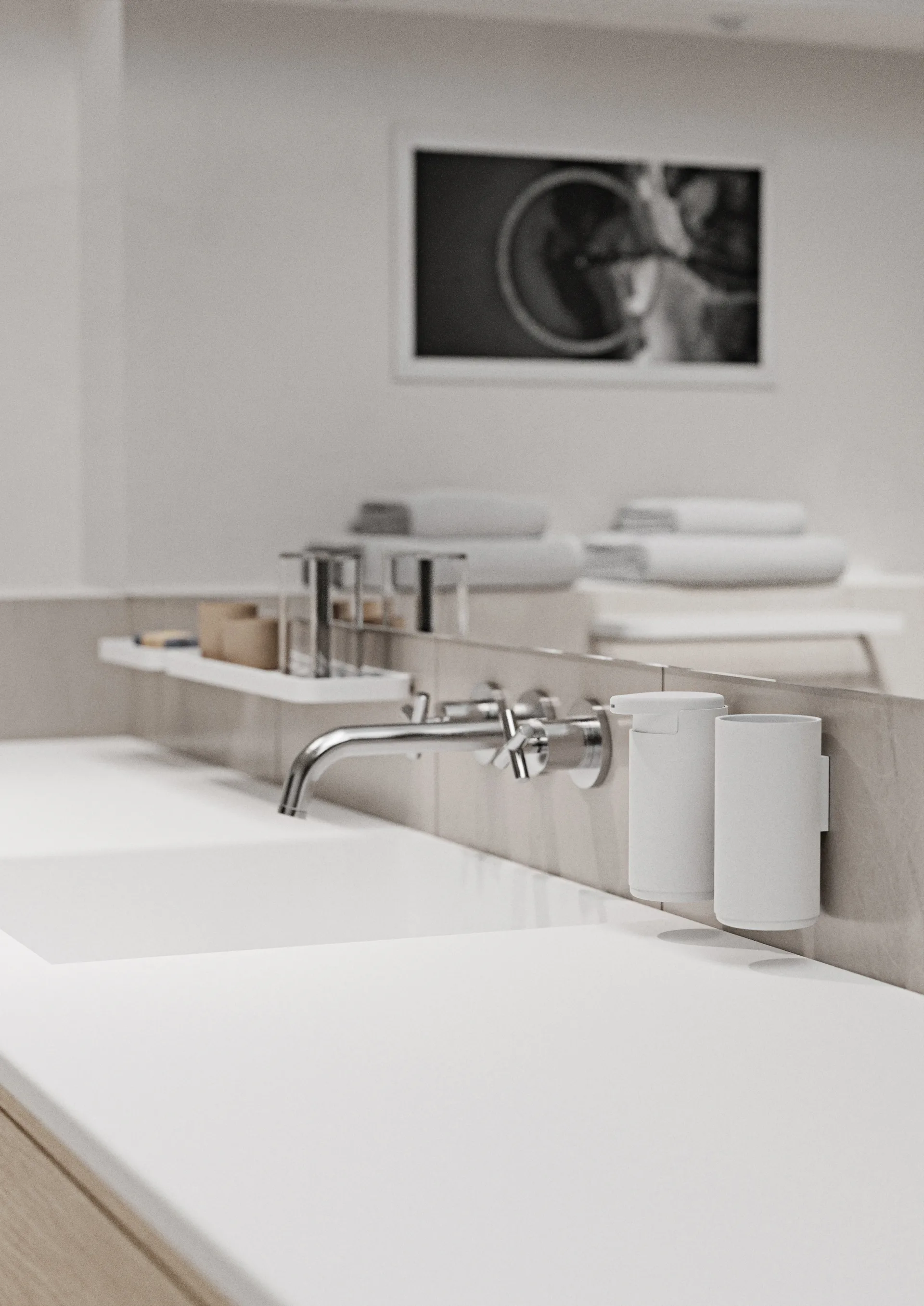 Distributeur de savon mural RIM 14,4 cm, White Zone Denmark