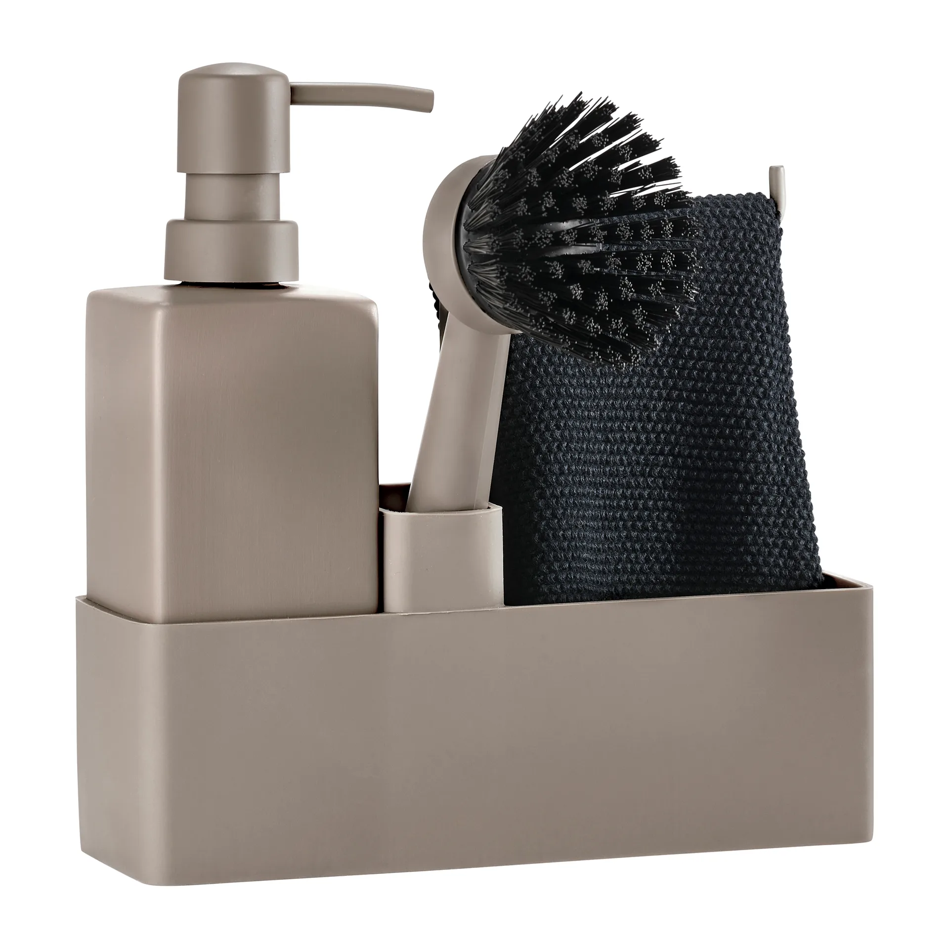 Ensemble pour la vaisselle Zone Denmark avec lavette, Taupe Zone Denmark