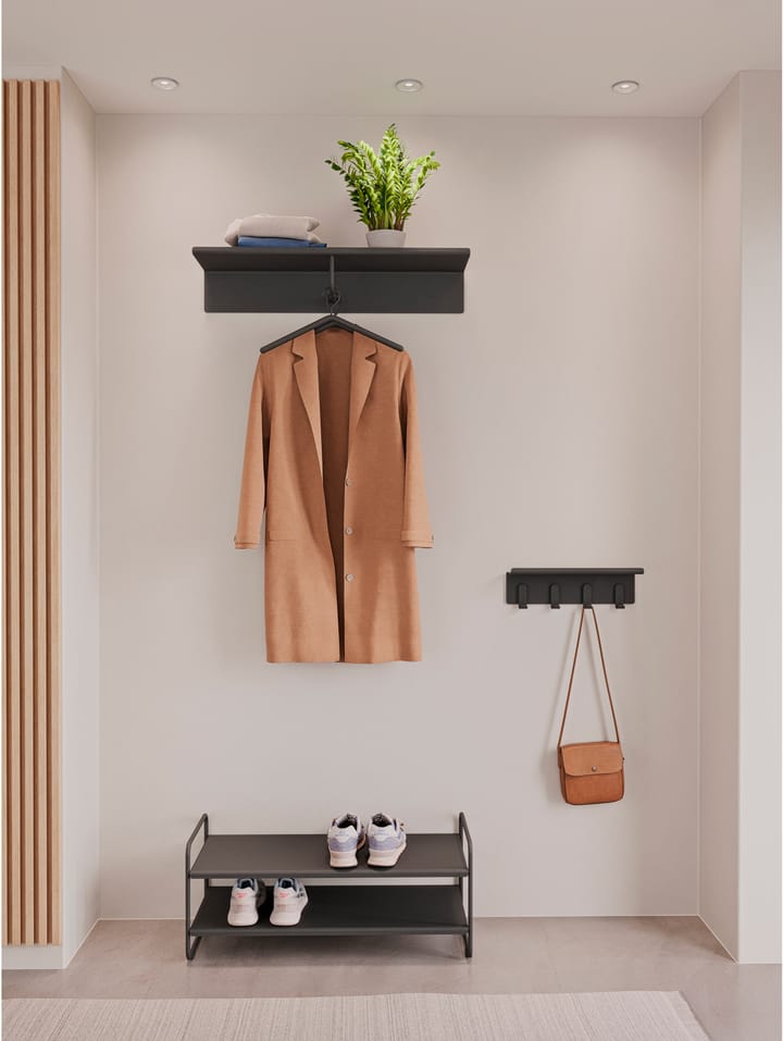 Étagère de couloir A-Hallway shelf avec porte-manteaux, Noir Zone Denmark