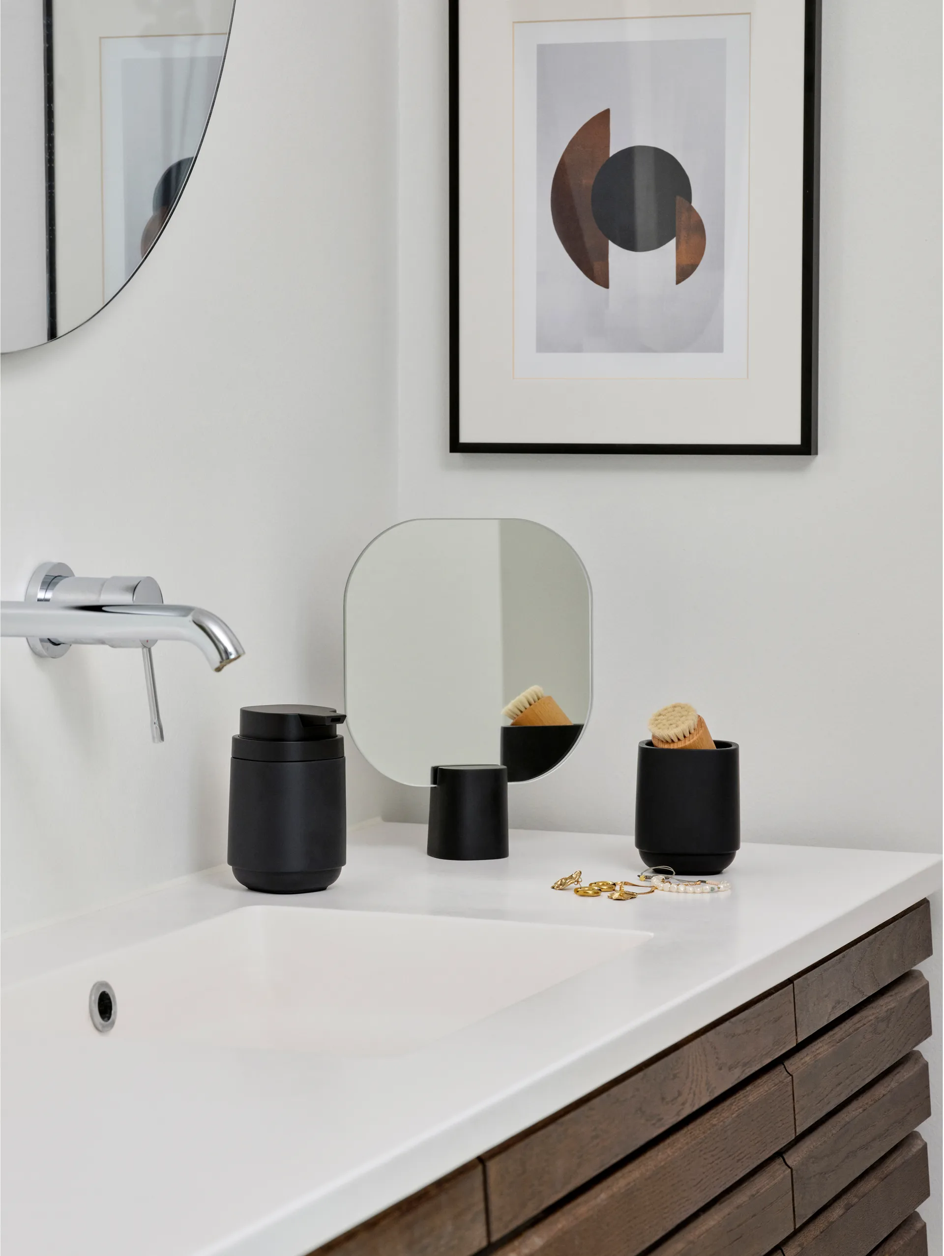 Miroir de table Time 26,5 cm, Black Zone Denmark