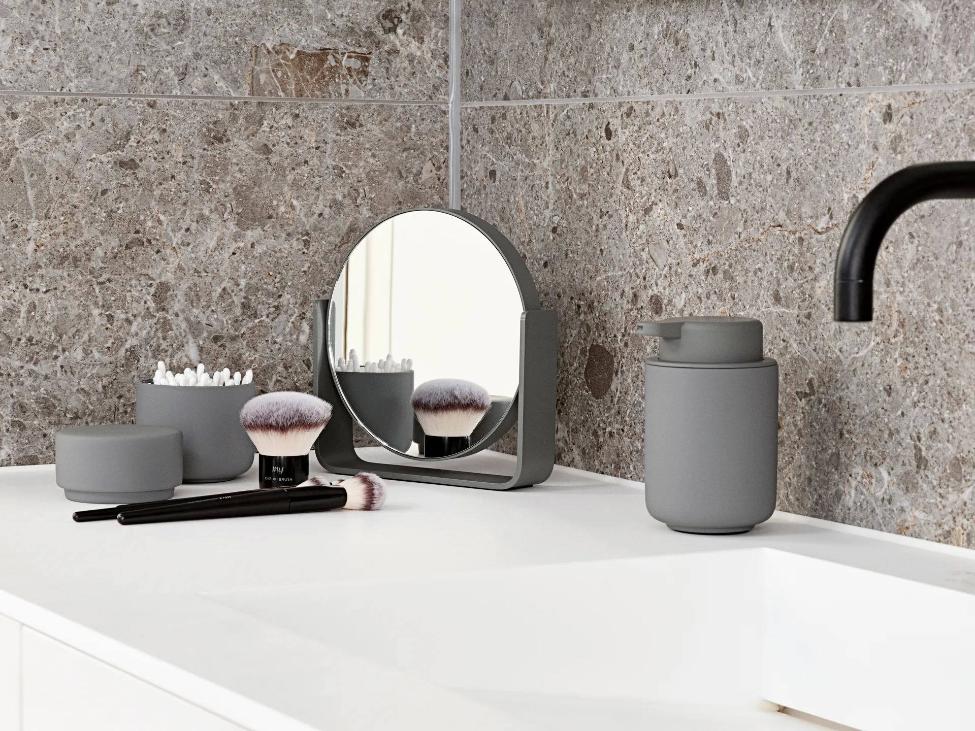 Miroir de table Ume à grossissement 5x 19x19,5 cm, Grey Zone Denmark