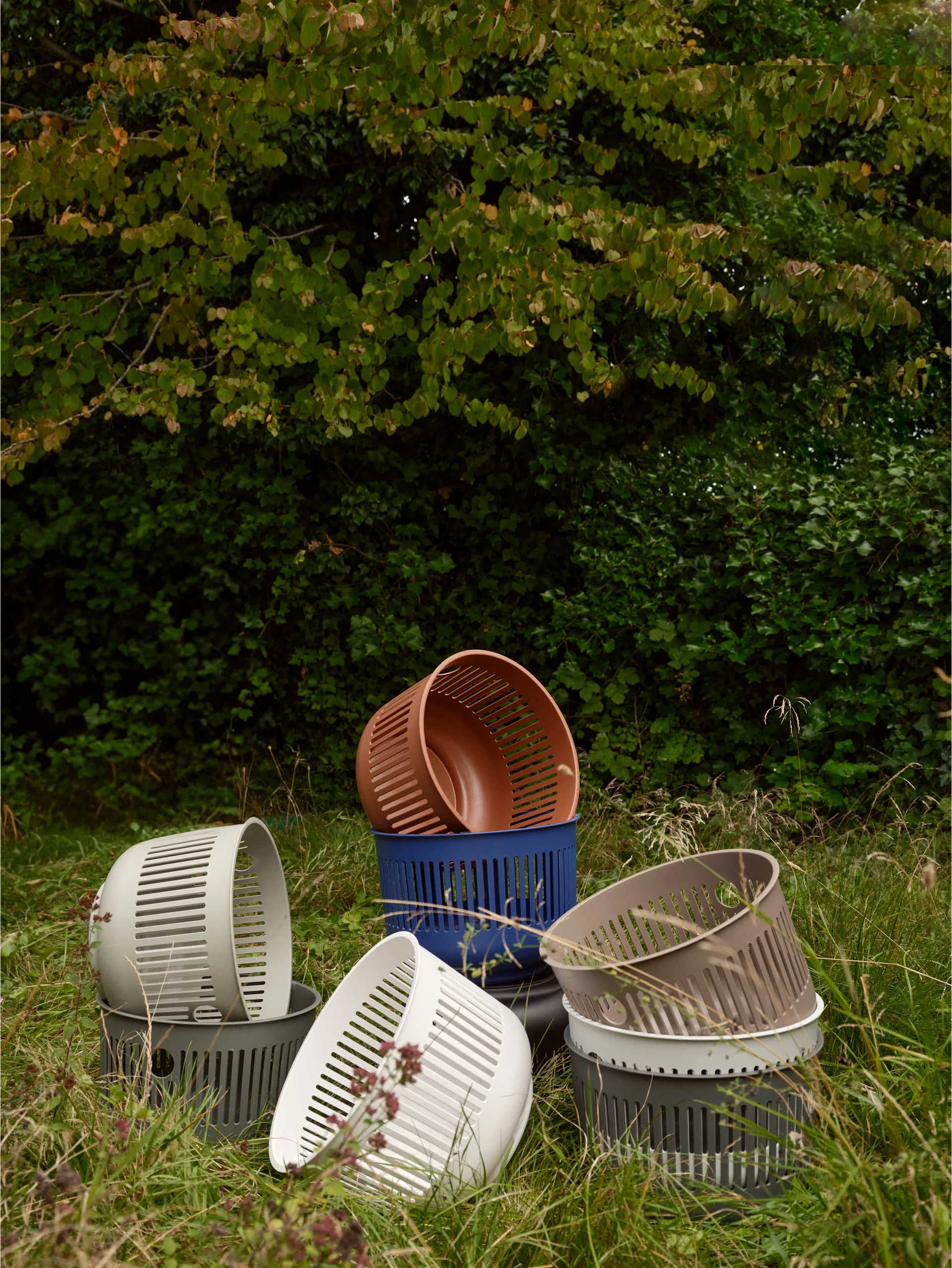 Panier à linge Ume Ø40x29 cm, Indigo Blue Zone Denmark