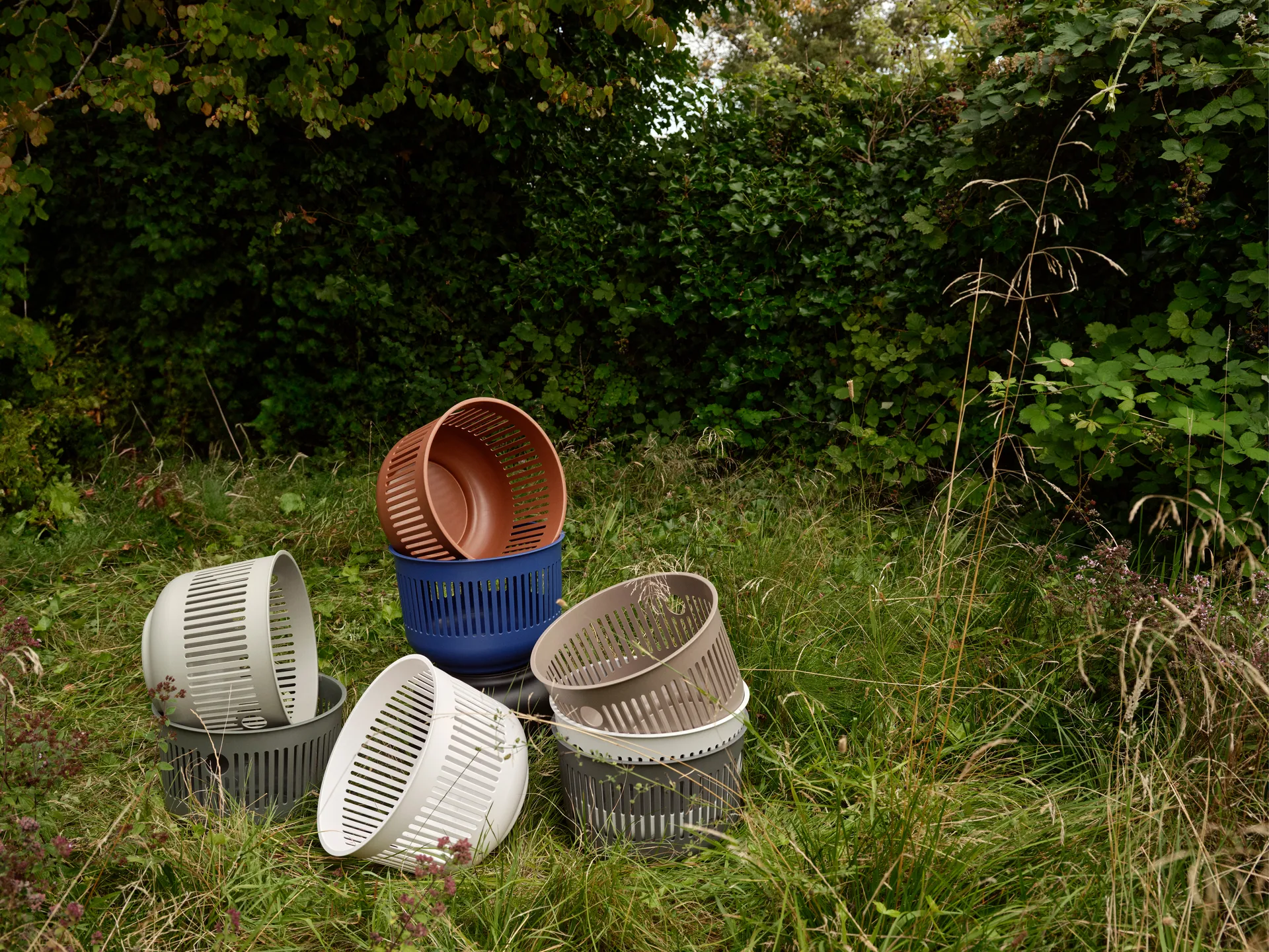 Panier à linge Ume Ø40x29 cm, Indigo Blue Zone Denmark