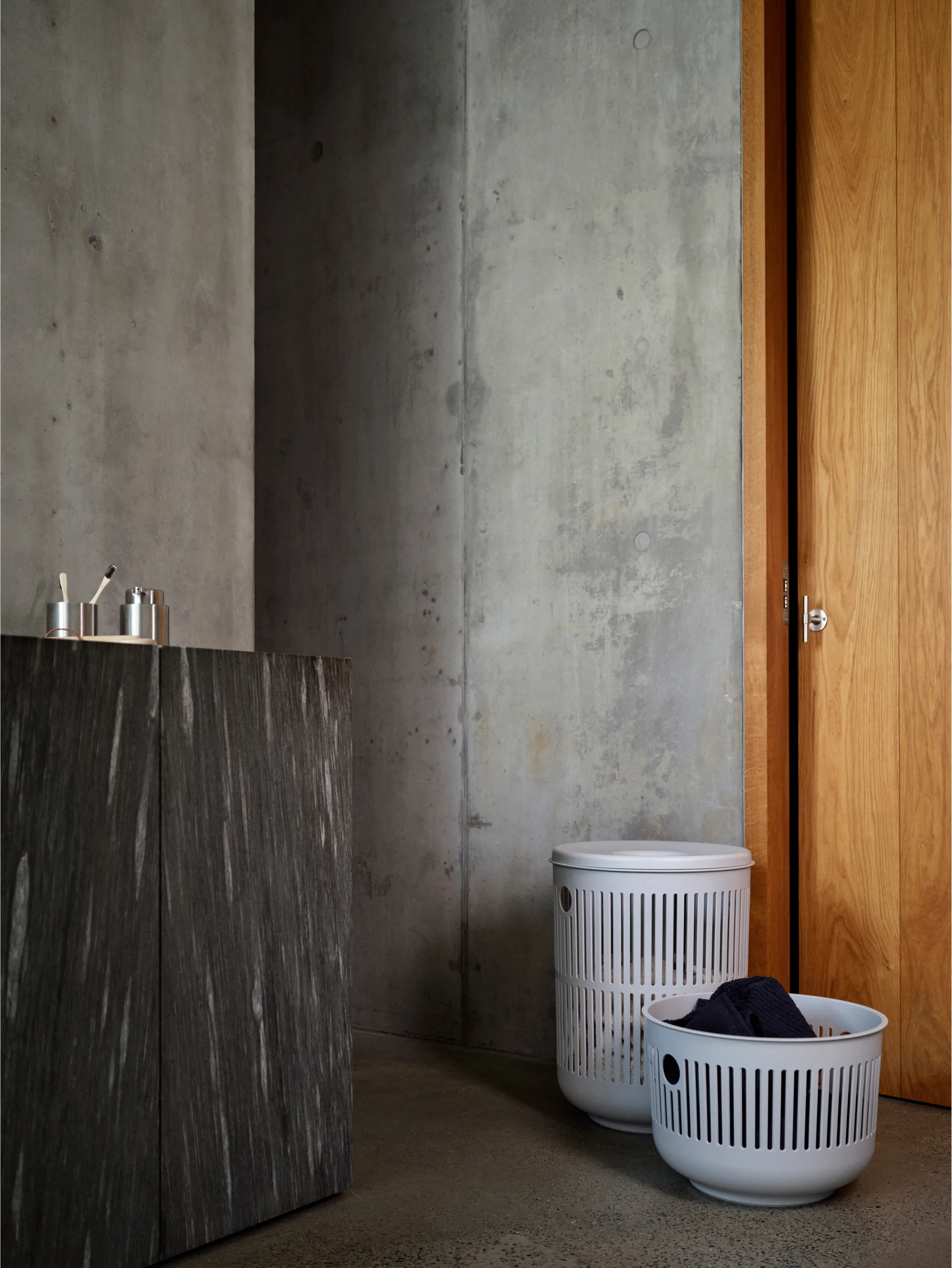 Panier à linge Ume Ø40x29 cm, Soft Grey Zone Denmark