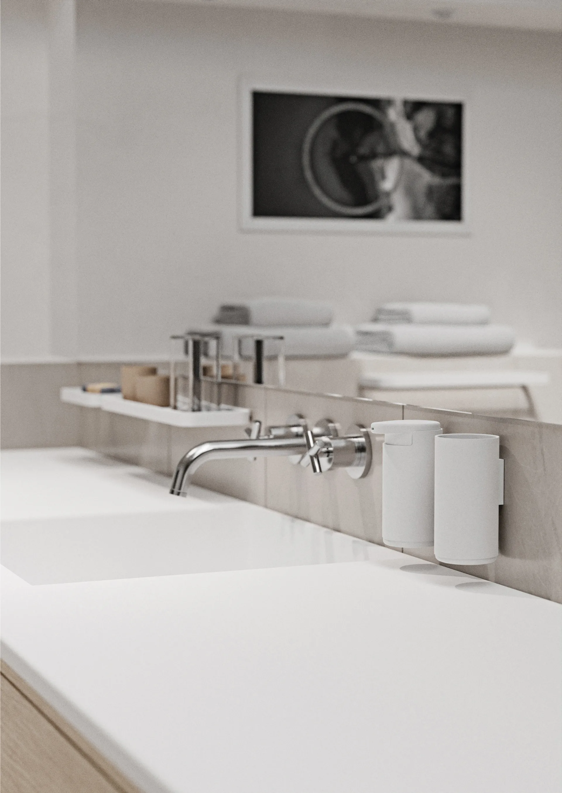 Porte-brosse à dents mural RIM 13,6 cm, White Zone Denmark