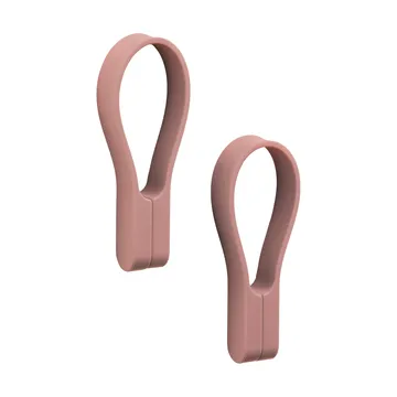 Porte-serviettes magnétique Loop, Lot de 2 - Peach red - Zone Denmark