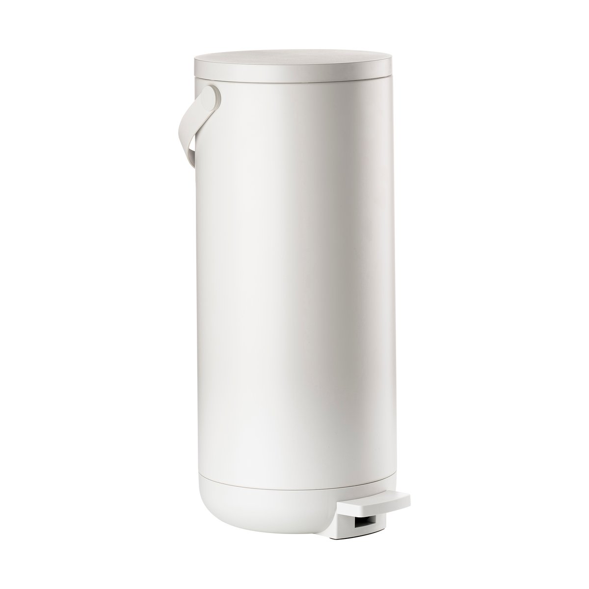 Zone Denmark Poubelle à pédale circulaire 35 L Gris chaud
