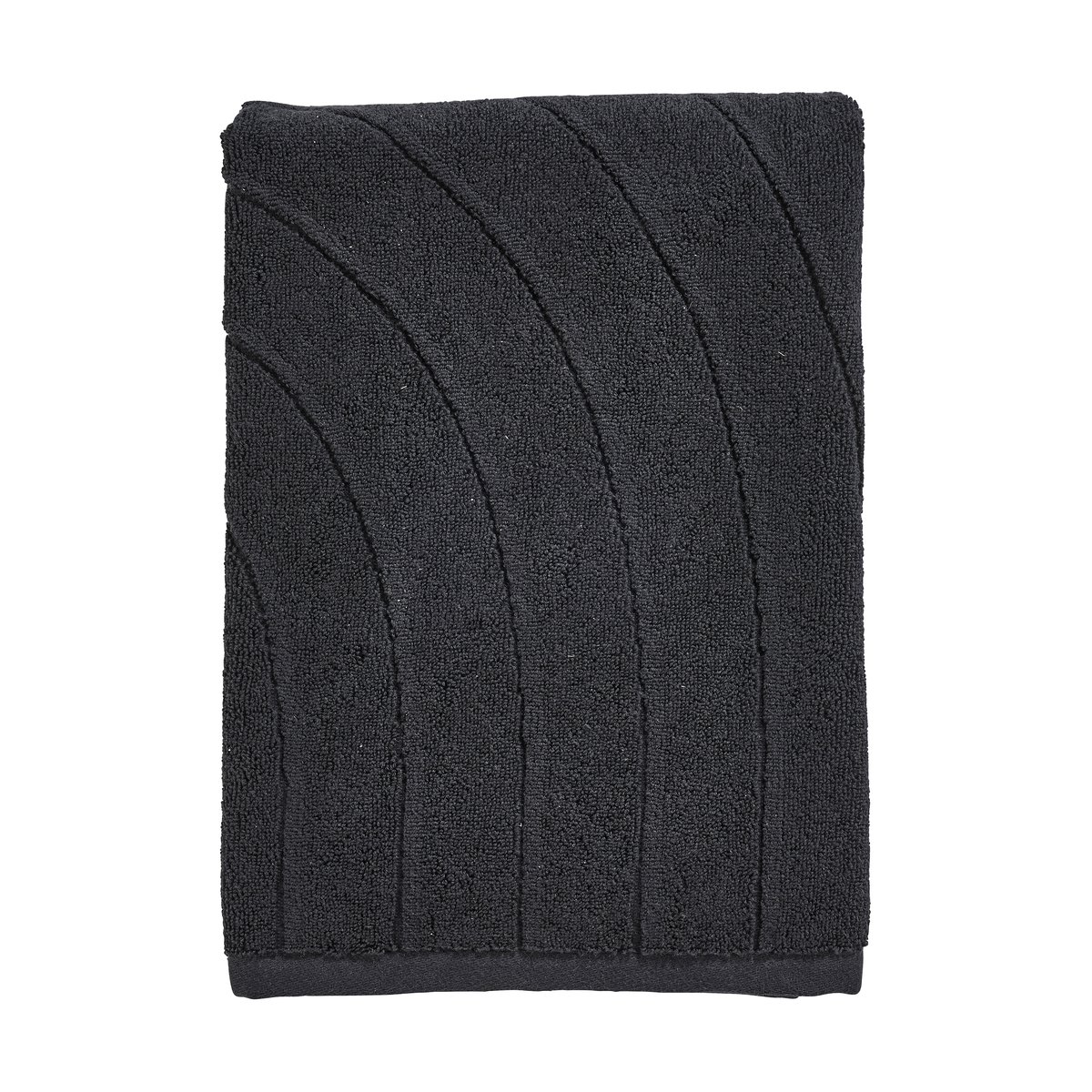 Zone Denmark Serviette de bain Time 70x140 cm Noir | Design Scandinave | Serviettes de bain | Noir