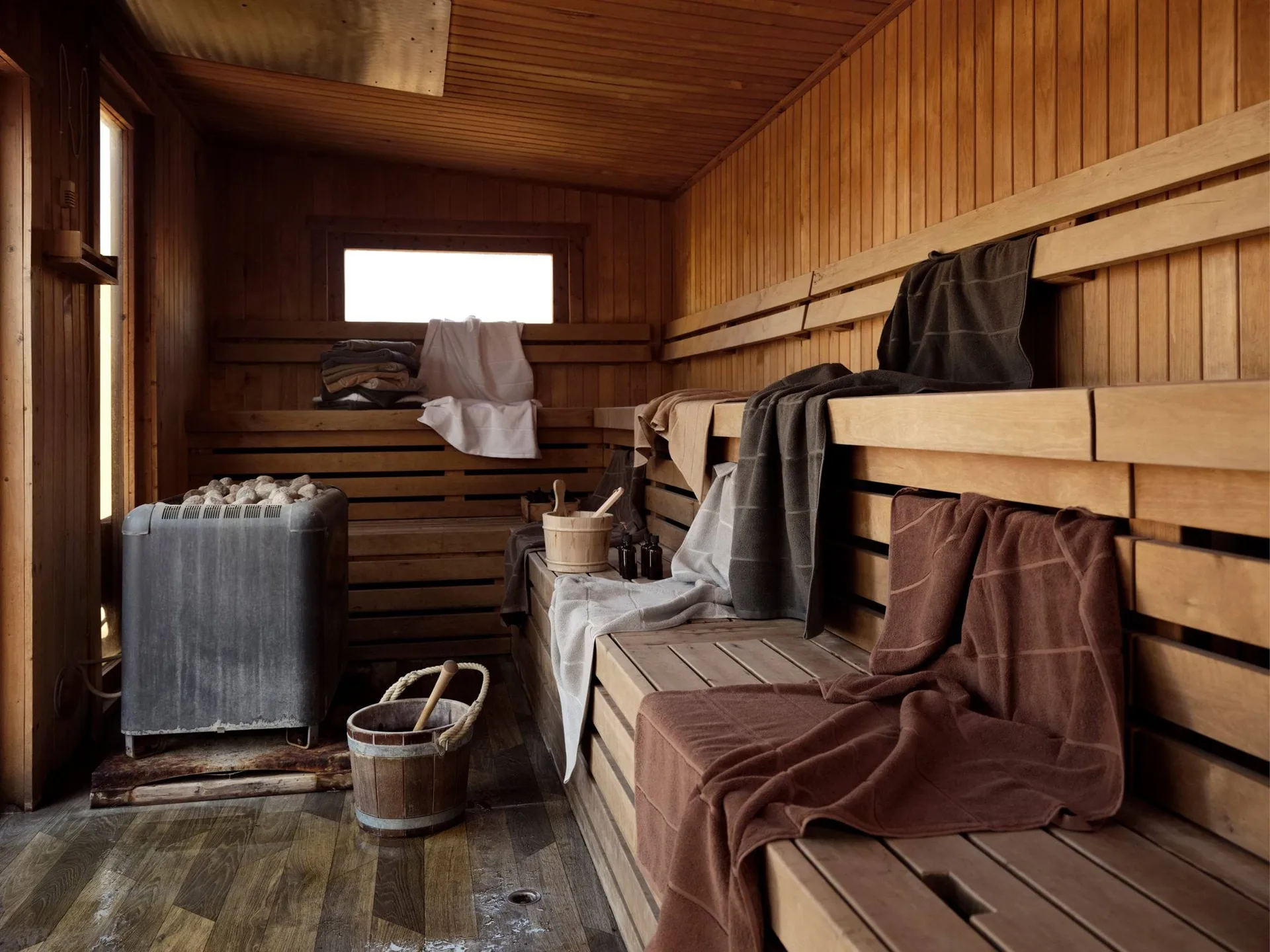 Serviette de sauna, Grey-blue fog-soft grey, 70x140 cm Zone Denmark