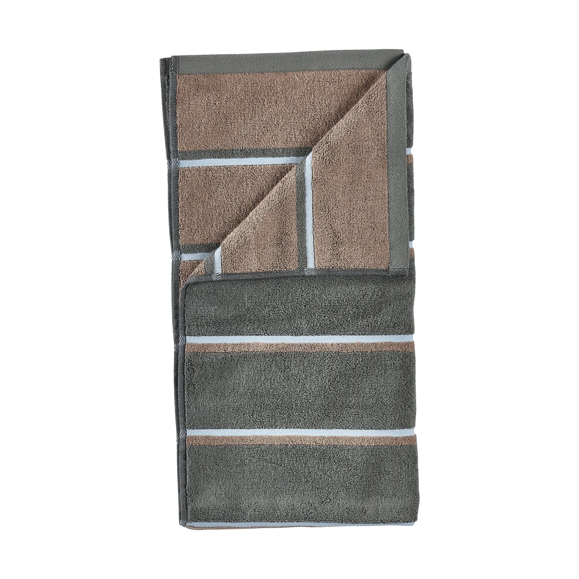 Serviette de sauna, Olive green-taupe-blue fog, 50x100 cm Zone Denmark