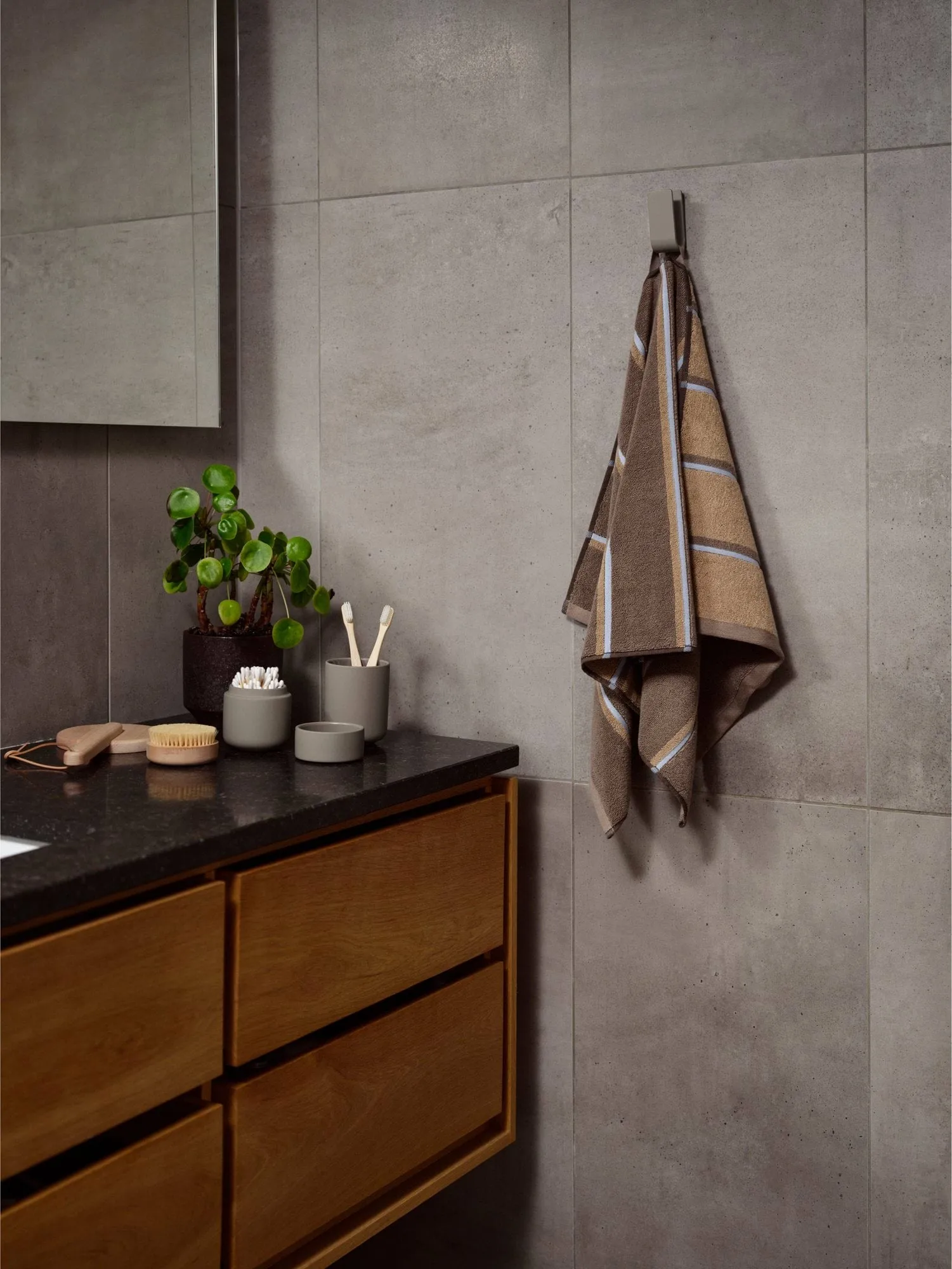 Serviette de sauna, Taupe-camel-sky blue, 50x100 cm Zone Denmark