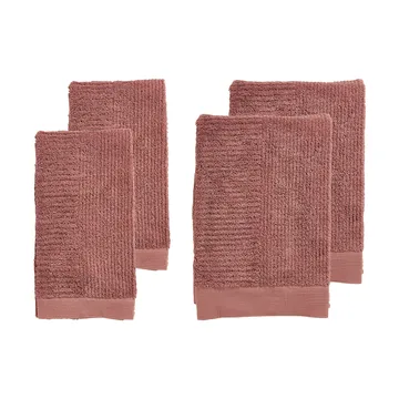Set de serviettes Classic 4 pièces - Peach red - Zone Denmark
