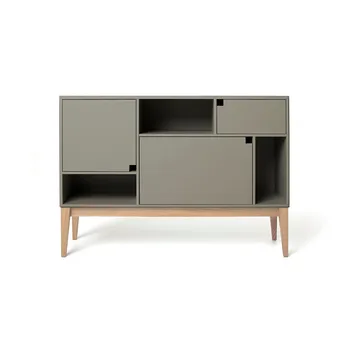 Armoire Citti 6x3 - Mole grey-structure en chêne laqué mat - Zweed