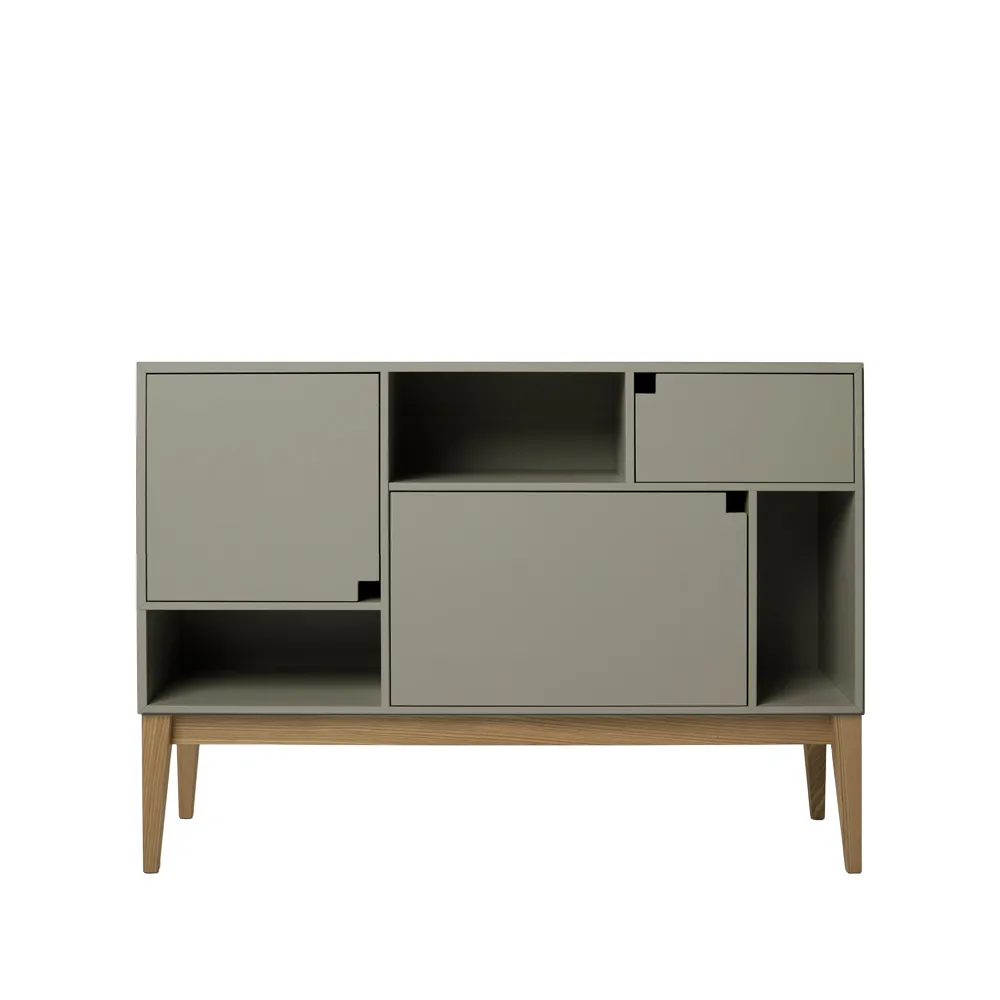 Armoire Citti 6x3, Mole grey-structure en chêne laqué mat Zweed