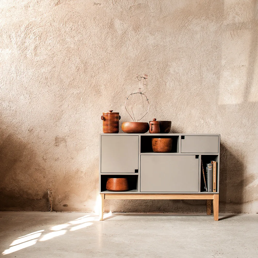 Armoire Citti 6x3, Mole grey-structure en chêne laqué mat Zweed