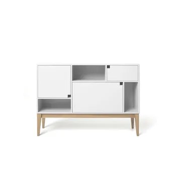 Armoire Citti 6x3 - White, structure en chêne laqué mat - Zweed