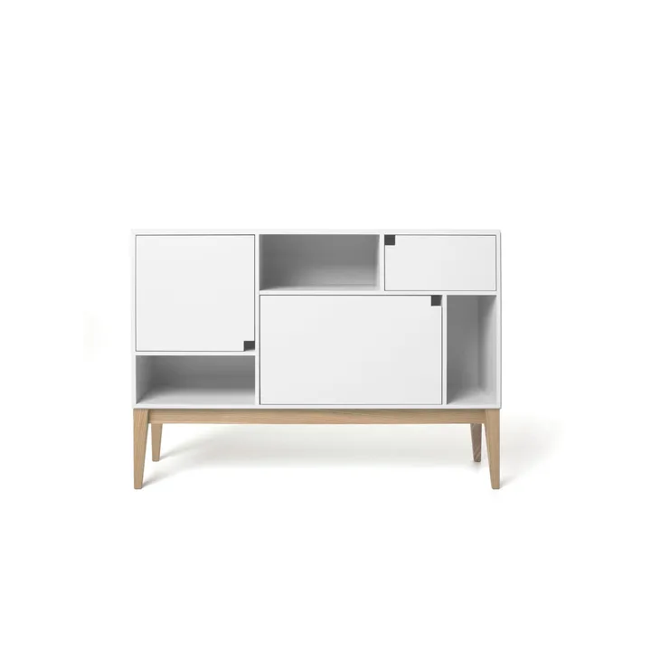 Armoire Citti 6x3 - White, structure en chêne laqué mat - Zweed