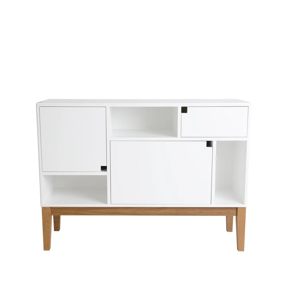 Armoire Citti 6x3, White, structure en chêne laqué mat Zweed