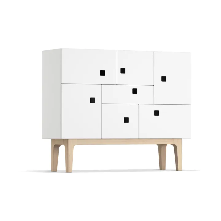 Armoire Peep C1 - blanc, chêne pigmenté blanc - Zweed